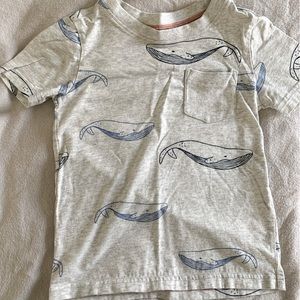 Tea Collection humpback whale pocket tee shirt - size 4